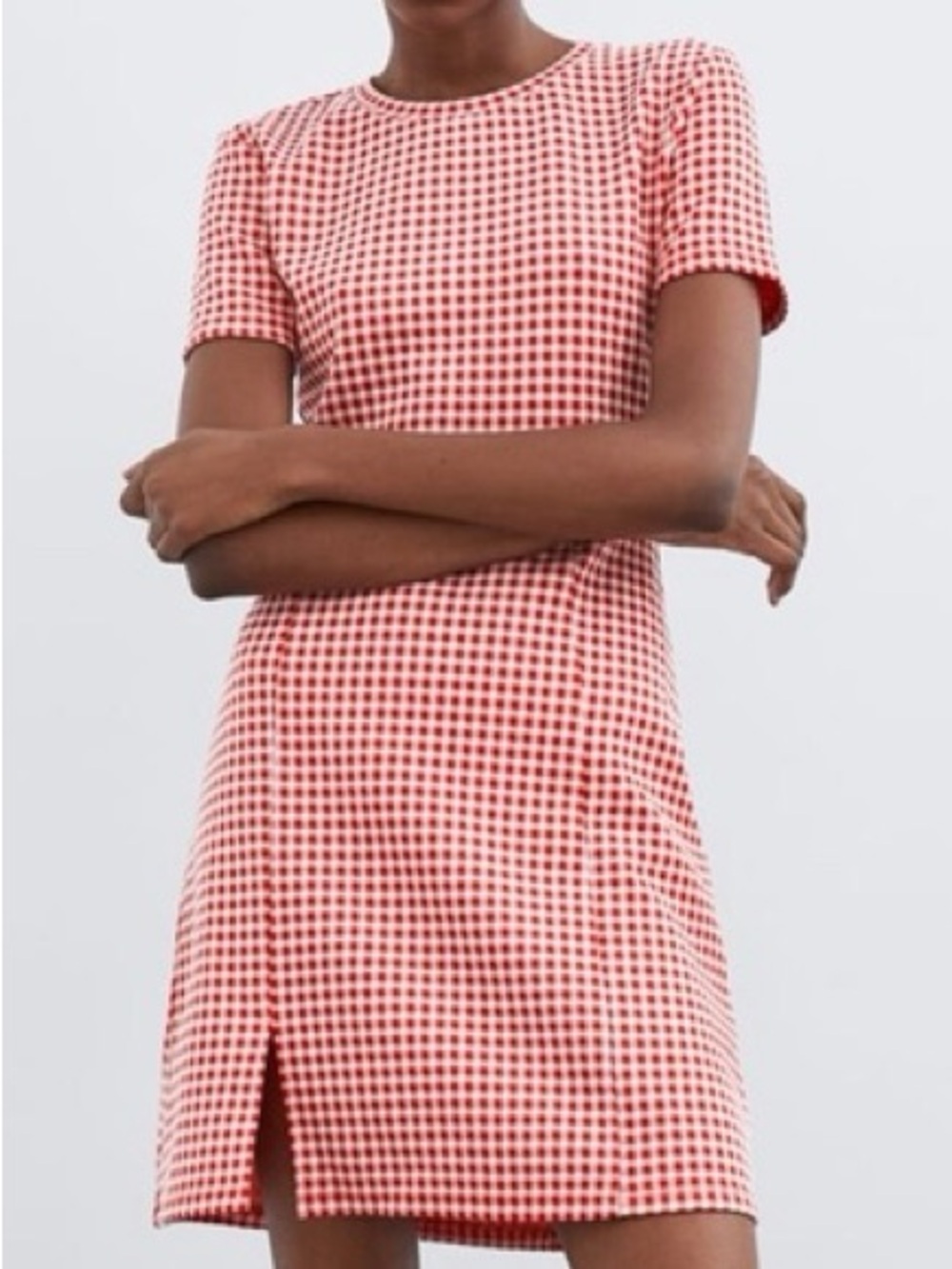 Zara Red‎ and White Gingham Mini Dress